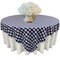 Square Tablecloth 90 x 90 Inch Gingham Checkered Polyester Overlay Use